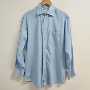 Tommy Bahama Dress Shirt Mens Size 15.5 (32/33) White Blue Striped